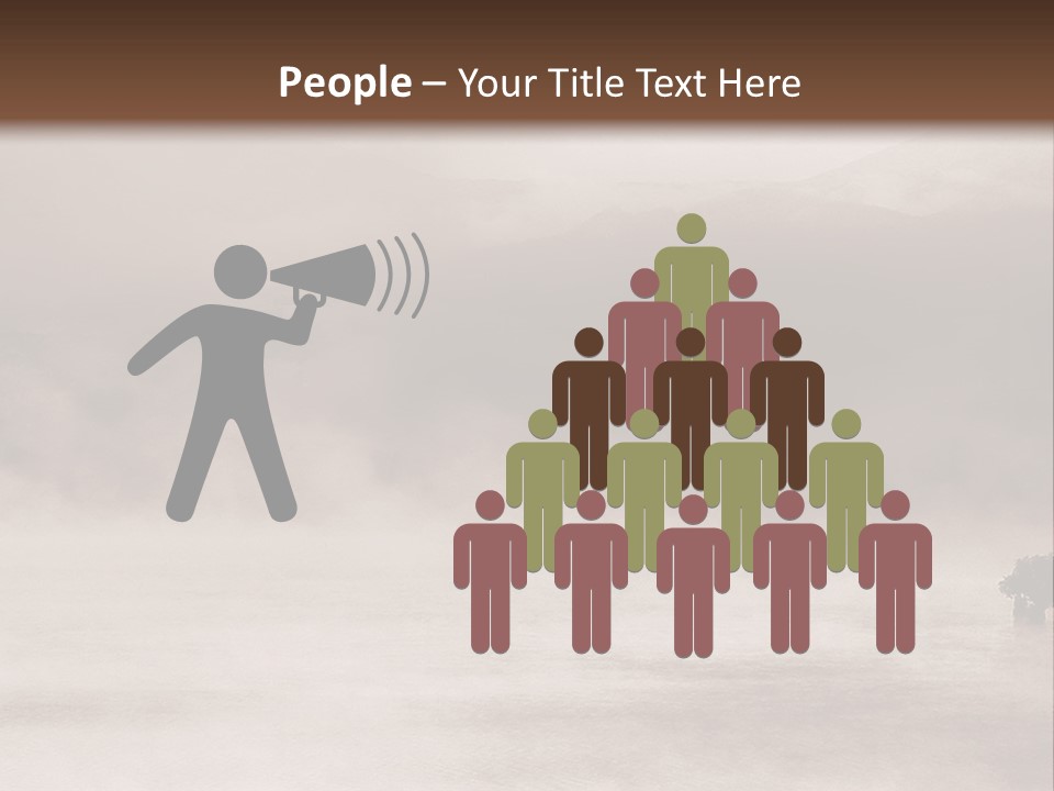 A Black And White Photo Of A Foggy Field PowerPoint Template