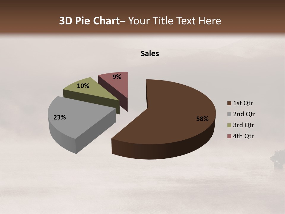 A Black And White Photo Of A Foggy Field PowerPoint Template