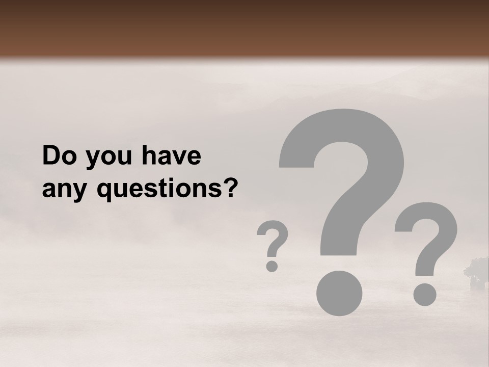 A Black And White Photo Of A Foggy Field PowerPoint Template