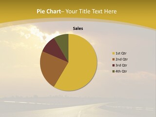 A Road With The Sun Shining Through The Clouds PowerPoint Template