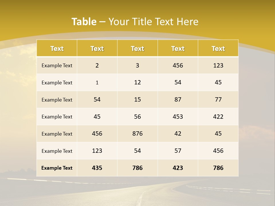 A Road With The Sun Shining Through The Clouds PowerPoint Template
