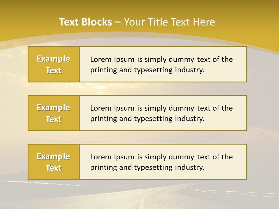 A Road With The Sun Shining Through The Clouds PowerPoint Template