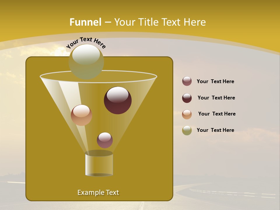 A Road With The Sun Shining Through The Clouds PowerPoint Template