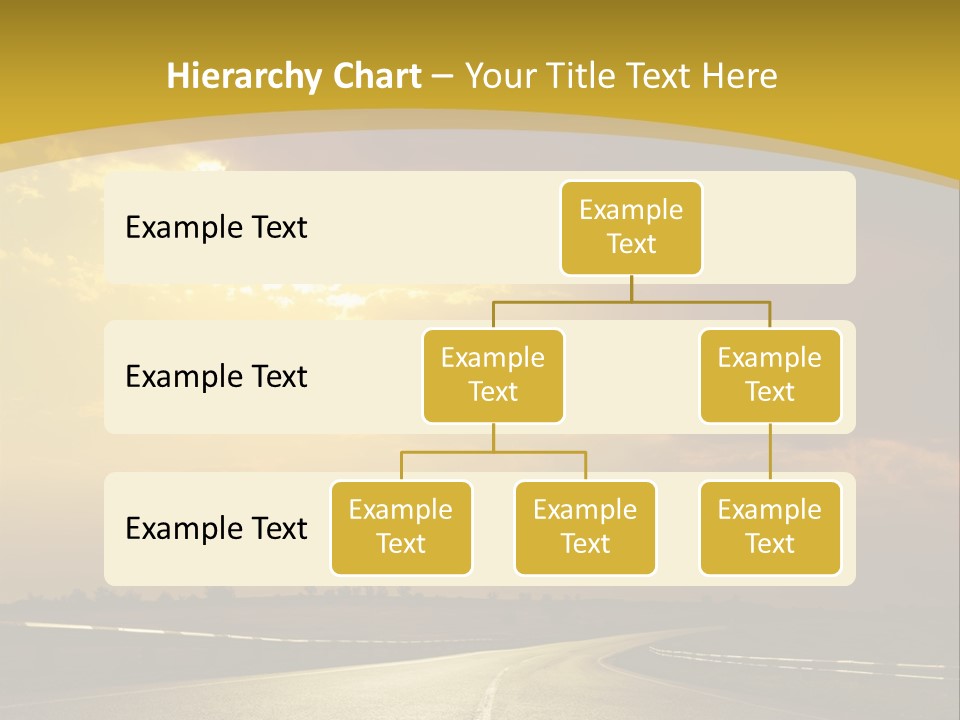 A Road With The Sun Shining Through The Clouds PowerPoint Template