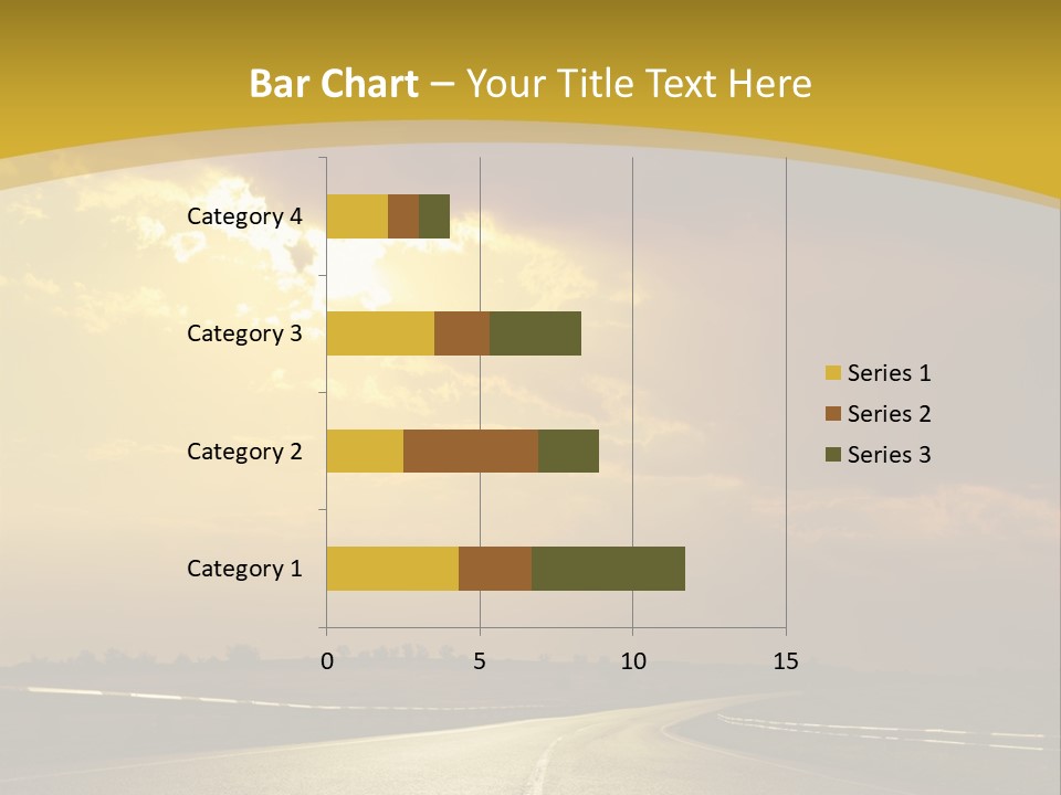 A Road With The Sun Shining Through The Clouds PowerPoint Template
