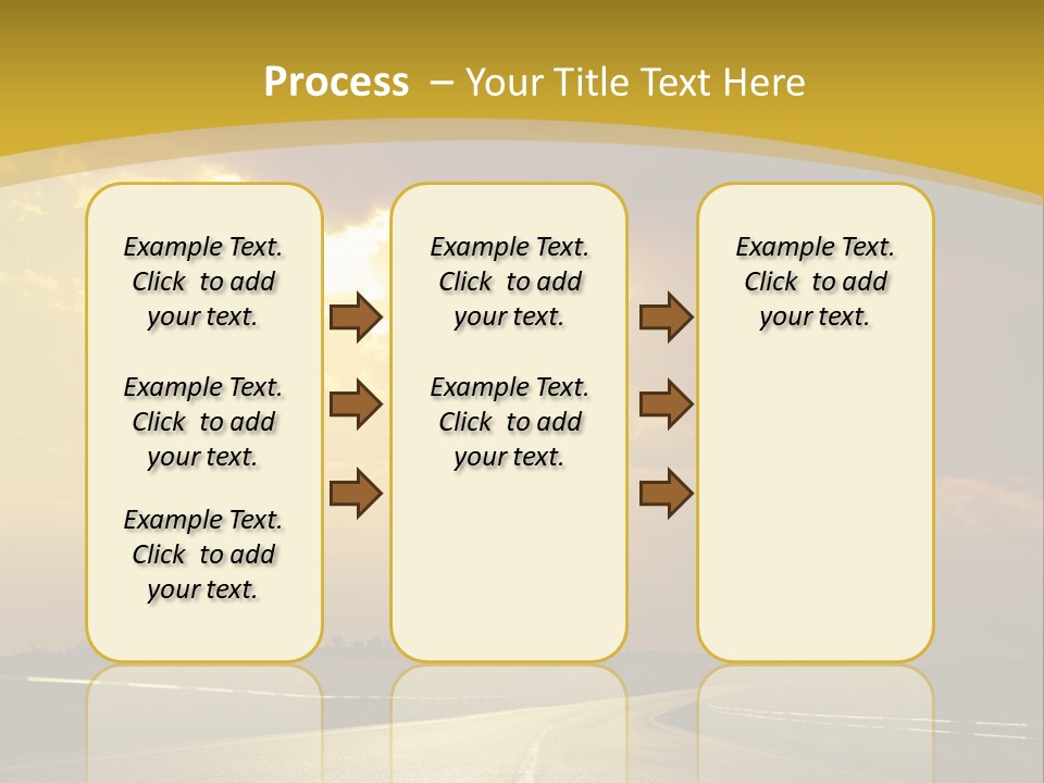 A Road With The Sun Shining Through The Clouds PowerPoint Template