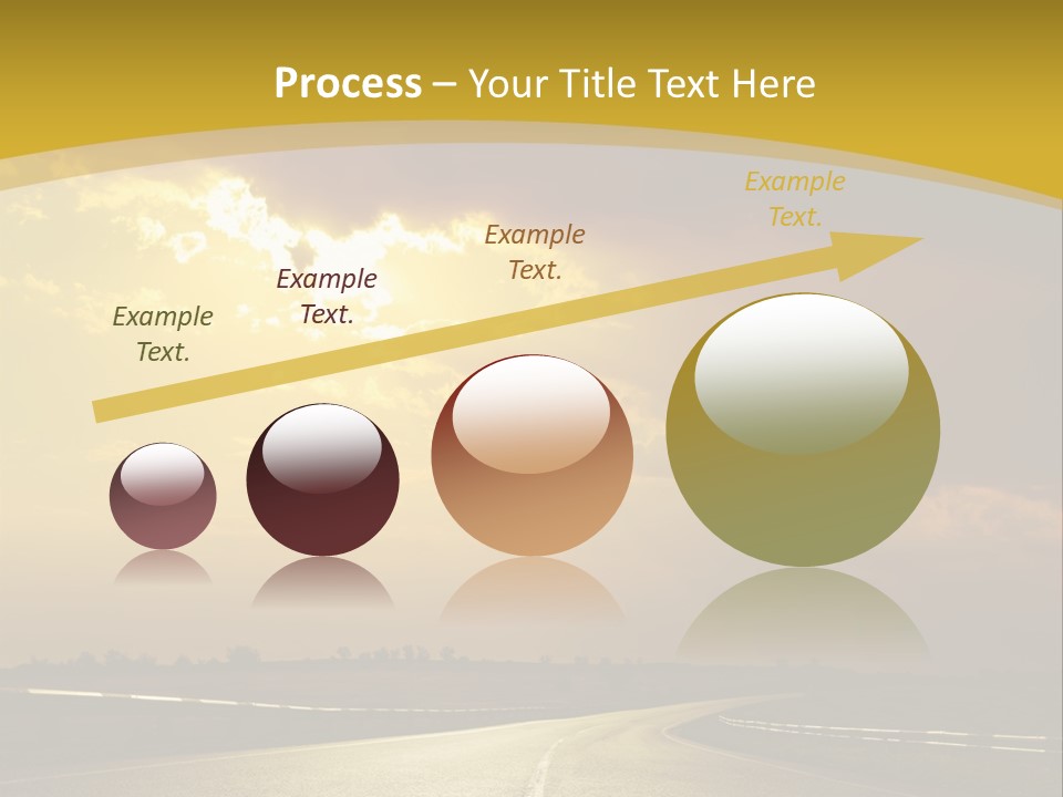 A Road With The Sun Shining Through The Clouds PowerPoint Template