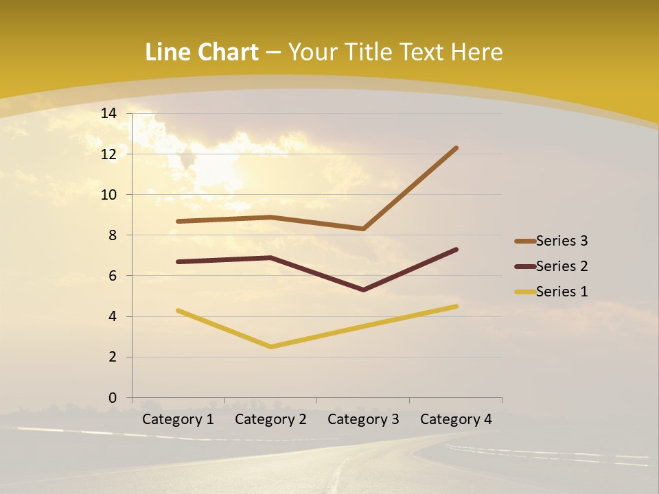 A Road With The Sun Shining Through The Clouds PowerPoint Template