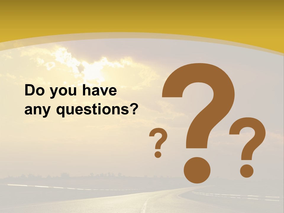 A Road With The Sun Shining Through The Clouds PowerPoint Template