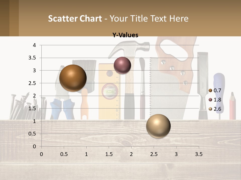 A Bunch Of Tools On A Wooden Table PowerPoint Template