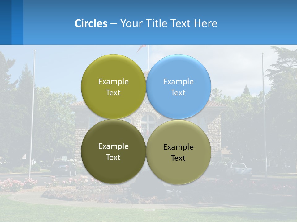 A Large Building With A Flag On Top Of It PowerPoint Template