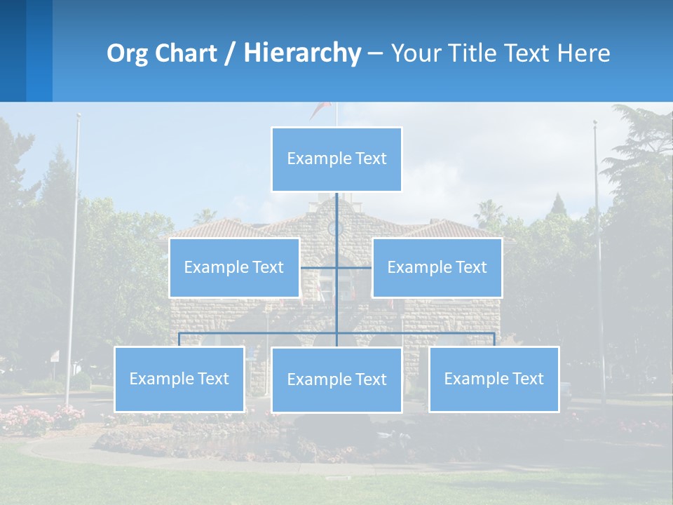 A Large Building With A Flag On Top Of It PowerPoint Template