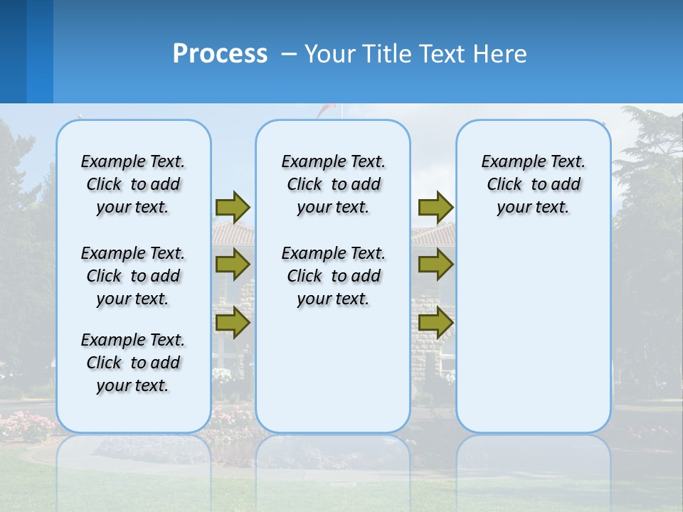 A Large Building With A Flag On Top Of It PowerPoint Template