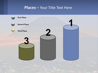 A View Of A City With A Mountain In The Background PowerPoint Template
