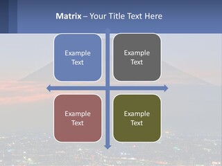 A View Of A City With A Mountain In The Background PowerPoint Template