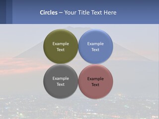 A View Of A City With A Mountain In The Background PowerPoint Template