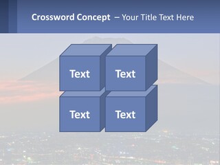 A View Of A City With A Mountain In The Background PowerPoint Template