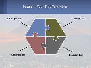 A View Of A City With A Mountain In The Background PowerPoint Template