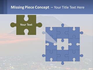 A View Of A City With A Mountain In The Background PowerPoint Template
