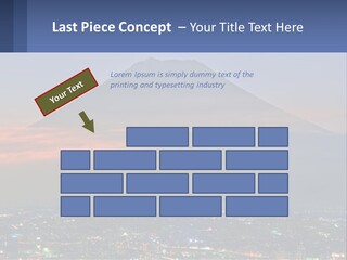 A View Of A City With A Mountain In The Background PowerPoint Template