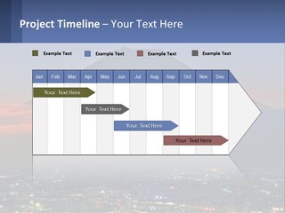 A View Of A City With A Mountain In The Background PowerPoint Template