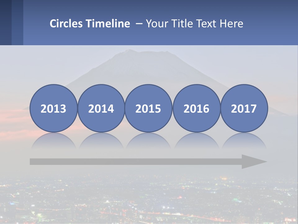 A View Of A City With A Mountain In The Background PowerPoint Template