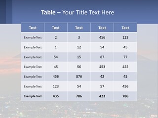 A View Of A City With A Mountain In The Background PowerPoint Template