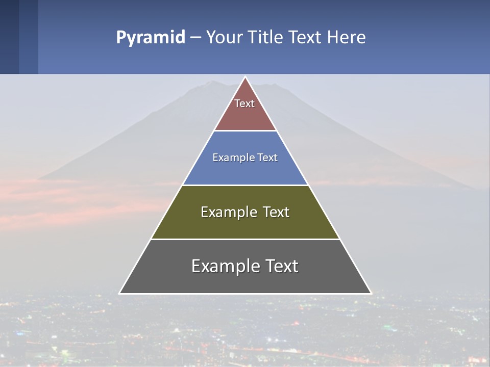 A View Of A City With A Mountain In The Background PowerPoint Template