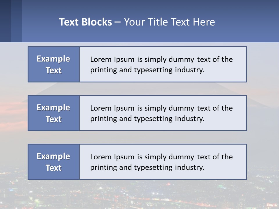 A View Of A City With A Mountain In The Background PowerPoint Template