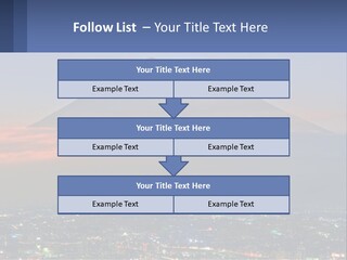 A View Of A City With A Mountain In The Background PowerPoint Template
