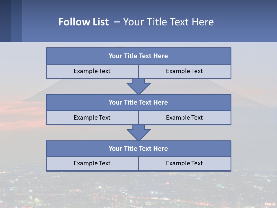 A View Of A City With A Mountain In The Background PowerPoint Template
