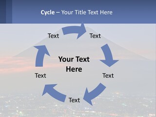 A View Of A City With A Mountain In The Background PowerPoint Template