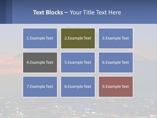 A View Of A City With A Mountain In The Background PowerPoint Template