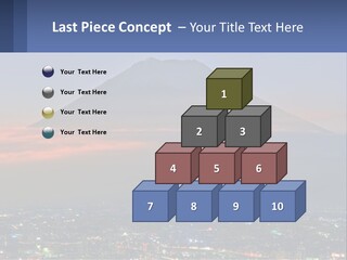 A View Of A City With A Mountain In The Background PowerPoint Template