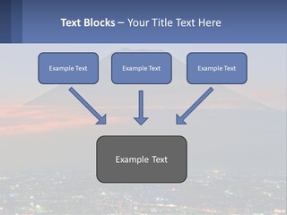 A View Of A City With A Mountain In The Background PowerPoint Template