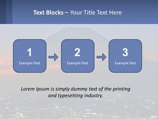 A View Of A City With A Mountain In The Background PowerPoint Template
