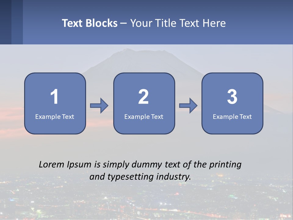 A View Of A City With A Mountain In The Background PowerPoint Template