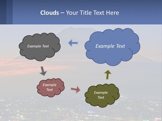 A View Of A City With A Mountain In The Background PowerPoint Template