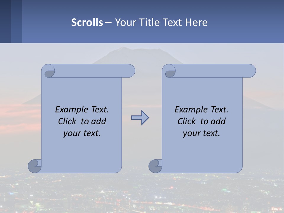 A View Of A City With A Mountain In The Background PowerPoint Template
