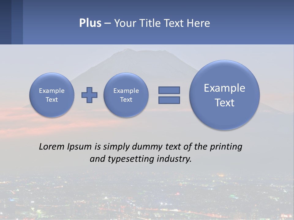 A View Of A City With A Mountain In The Background PowerPoint Template