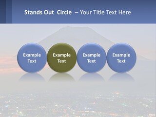 A View Of A City With A Mountain In The Background PowerPoint Template