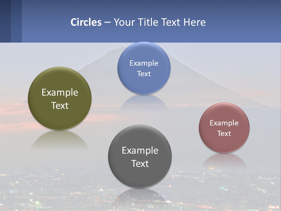 A View Of A City With A Mountain In The Background PowerPoint Template