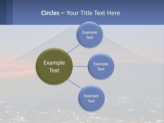A View Of A City With A Mountain In The Background PowerPoint Template