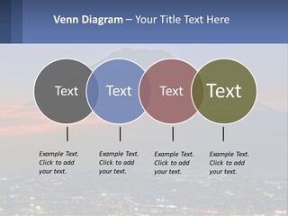 A View Of A City With A Mountain In The Background PowerPoint Template
