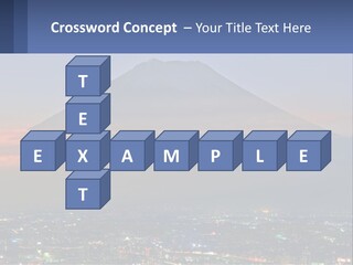 A View Of A City With A Mountain In The Background PowerPoint Template