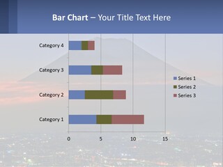 A View Of A City With A Mountain In The Background PowerPoint Template