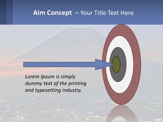 A View Of A City With A Mountain In The Background PowerPoint Template