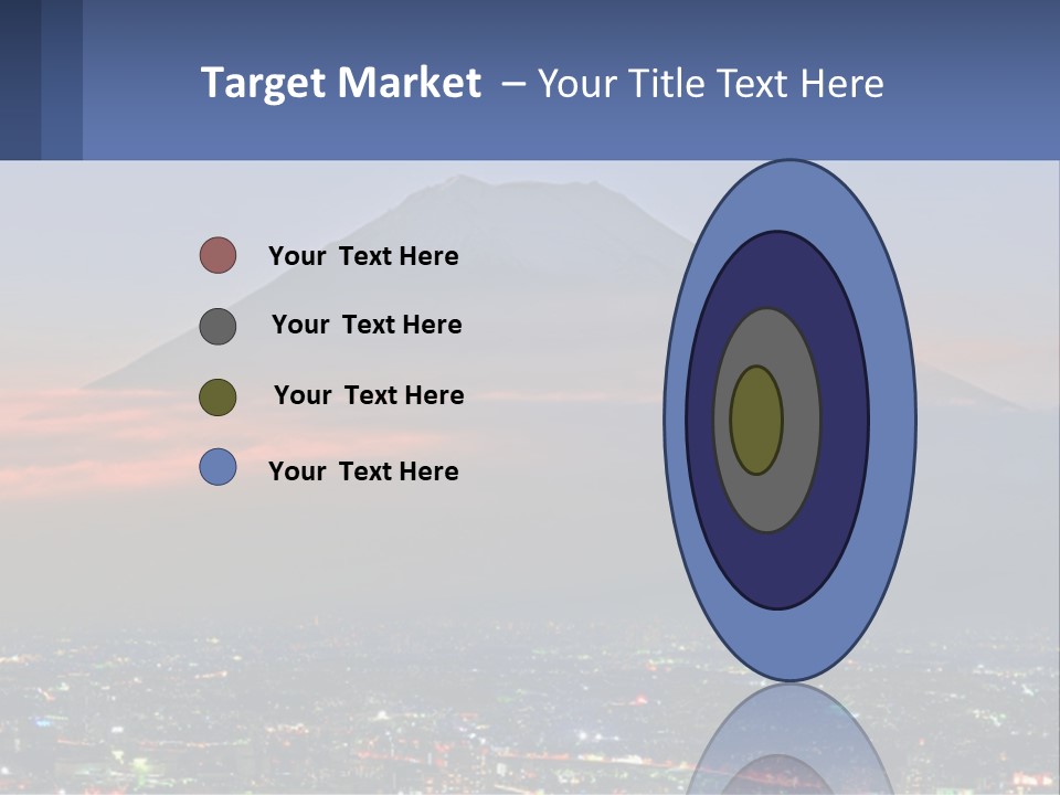 A View Of A City With A Mountain In The Background PowerPoint Template