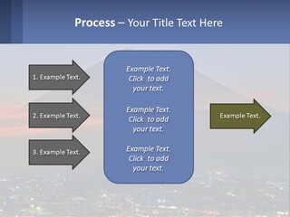 A View Of A City With A Mountain In The Background PowerPoint Template