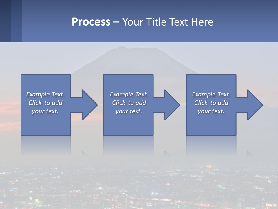 A View Of A City With A Mountain In The Background PowerPoint Template